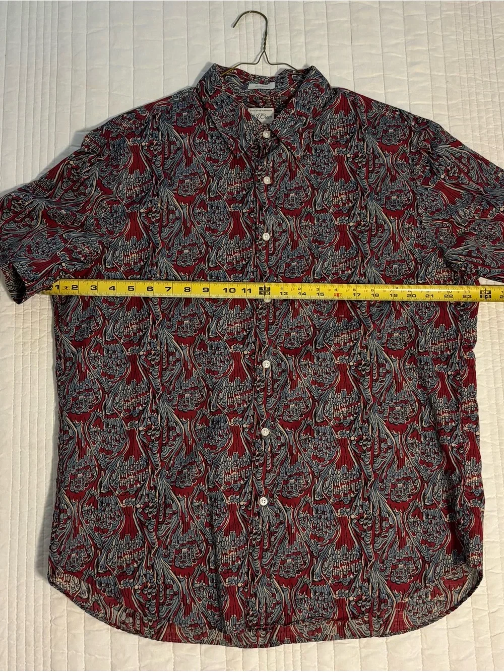 J. Crew Maroon Paisley Print Men's Shirt & Shorts Set